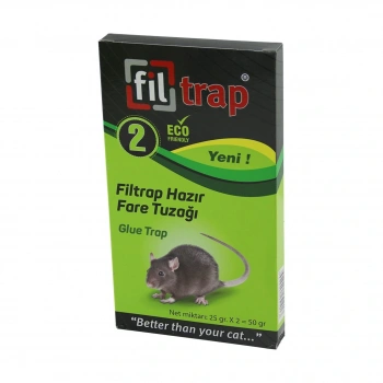 FİLTRAP  2PCS  HAZIR FARE TUZAK  PLASTİK LEVHA=YAPIŞKANLI   11 X19.8CM   2 X 25GR (5324)