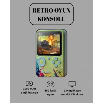 G5 Game Box Retro Mini Oyun Konsolu – 500 Dahili Oyun