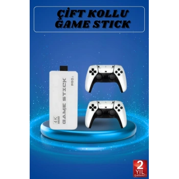 Game Stick 4k Retro Çift Kollu Atari Oyunlari +20000 Oyunlu Konsol Nostalji