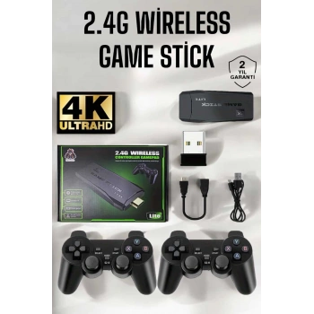 Gaming Atari 2.4g Uyumlu Kablosuz Çift Kol Game Stick