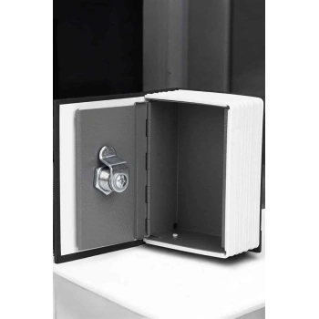 Gizli Kasa Kitap Görünümlü Anahtarlı Çelik Mini Kasa