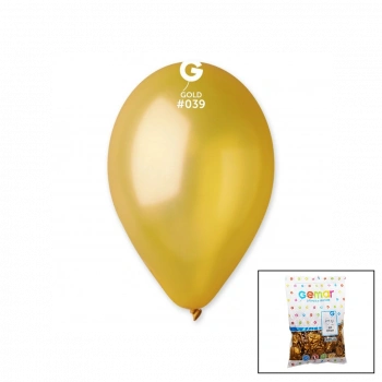 GM-110-39 METALİK - ALTIN BALON 11&apos;&apos; - 28CM - 100 PARÇA (5324)