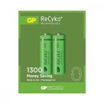 GP RECYKO 1300mAh AA ŞARJLI KALEM PİL 132C133  2Lİ KART (5324)