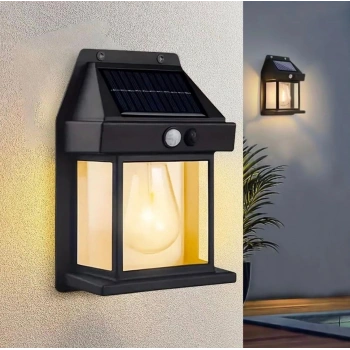 Güneş Enerjili Solar Duvar Lambası Rustik Ampul-gün Işığı Mz-800