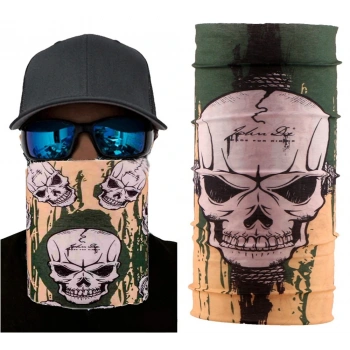 Haki Kuru Kafa Baskılı Buff Bandana 25x48 cm