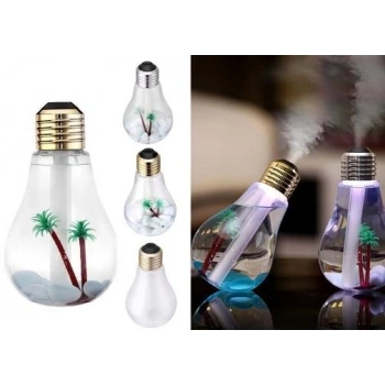 Hava Nemlendirici Ampul Görünümlü Hazneli Buhar Makinesi 400 ml. (5324)