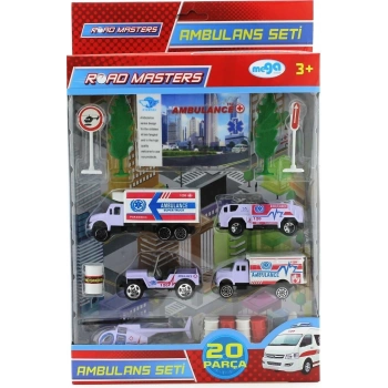 Helikopterli Metal Ambulans Seti  Jp9105