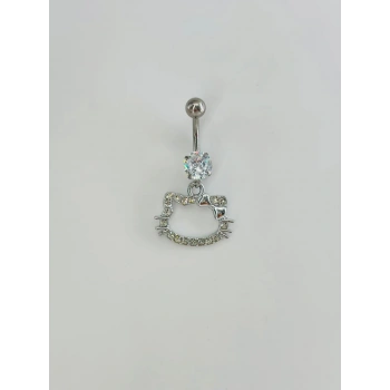 Hello Kıtty Detaylı Göbek Piercing - Pg0107