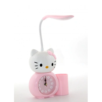 Hello Kitty Masa Lambası Saat Ve Kalemlik