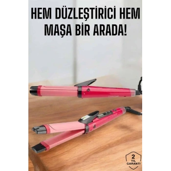Hem Düzleştirici Hem Maşa Saç Şekillendirici