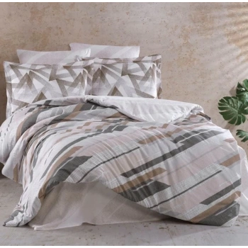 Hobby Çift Kişilik Ranforce Nevresim Takımı Stark Kahve