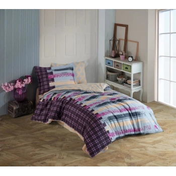 Hobby Tek Kişilik Poplin Nevresim Takımı Vivaldi Gri