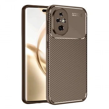 Honor 200 Kılıf Auto Focus Karbon Kapak - Kahverengi
