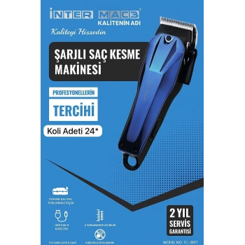 inter Mac3 Şarjlı Saç Kesme Makinesi TC-8017 (5324)
