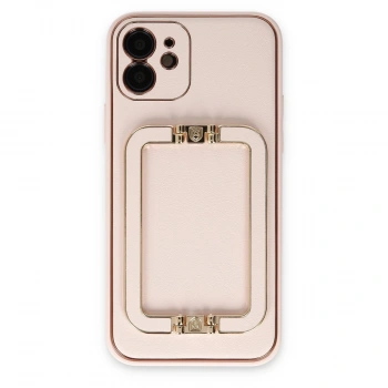 İphone 12 Kılıf Coco Elit Kapak - Pudra
