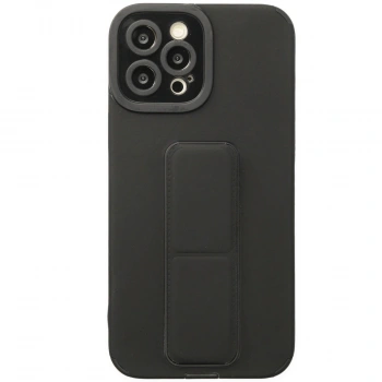 İphone 12 Pro Kılıf Mega Standlı Silikon - Siyah