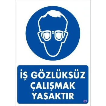 İş Koruyucu Takınız Uyarı Levhası 25x35 KOD:3