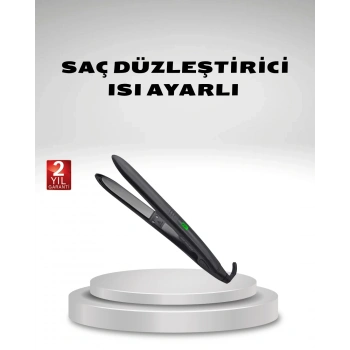 Isı Ayarlı Saç Düzleştirici Titanyum Seramik Plaka, Dijital Ekran