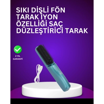 İyon Teknolojili Düzleştirici Tarak – 20 Saniyede Isınır