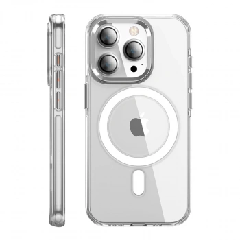 Joko Apple İphone 15 Pro Max Kılıf Crystal Magsafe Kapak - Şeffaf