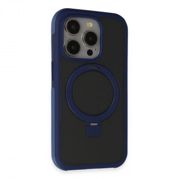 Joko Apple İphone 15 Pro Max Zorda Airbag Magsafe Standlı Kapak - Lacivert