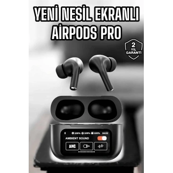 Kablosuz Bluetooth Kulaklık Ekranlı Uzun Şarj Süreli ANC Destekli