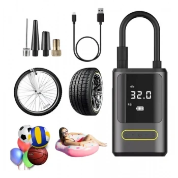 Kablosuz Oto Araç Mini 4000mAh 150 PSI Işıklı Oto Hava Kompresörü KA-760 (5324)