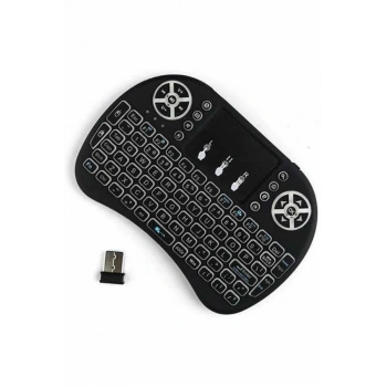 Kablosuz Türkçe Q Klavye RGB Işıklı Televizyon Ps3 Dokunmatik Mouse