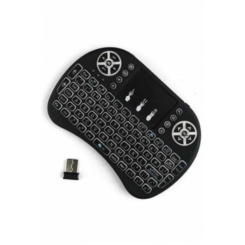 Kablosuz Türkçe Q Klavye Rgb Işıklı Televizyon Ps3 Dokunmatik Mouse