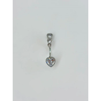Kalp Detaylı Göbek Piercing - Pg0079
