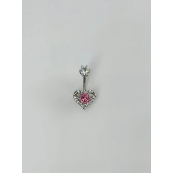 Kalp Detaylı Göbek Piercing - Pg0127