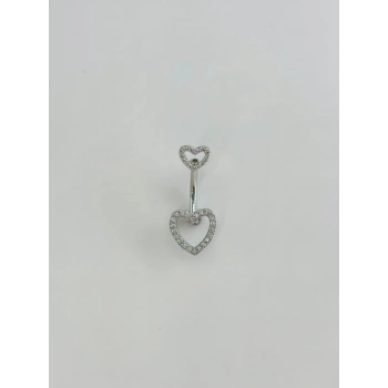 Kalp Detaylı Göbek Piercing - Pg0135