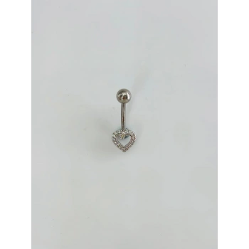 Kalp Detaylı Göbek Piercing - Pg0145