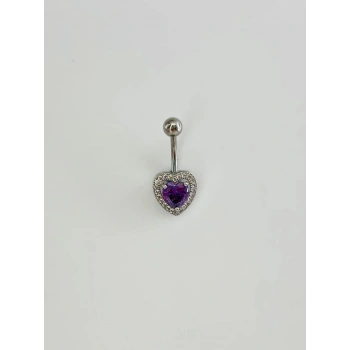 Kalp Detaylı Göbek Piercing - Pg0167