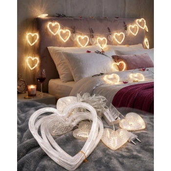 Kalp Şeklinde LED Neon Işık Dekoratif Romantik Oda ve Duvar Lambası