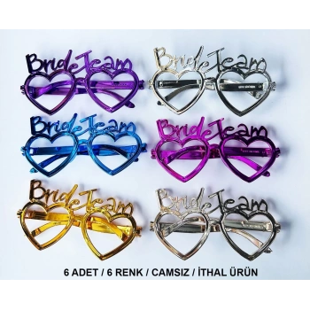 Kalpli Bride Team Gözlük Seti 6 Renk