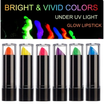 Karanlıkta Parlayan Yanan UV Neon Ruj Yüz Boyama 6 Adet 6 Renk (5324)