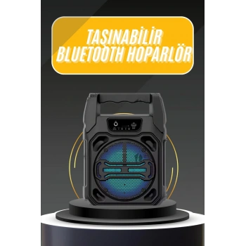 Karaoke Mikrofonlu Fm Radyolu Bluetooth Hoparlör Yüksek Ses Kaliteli
