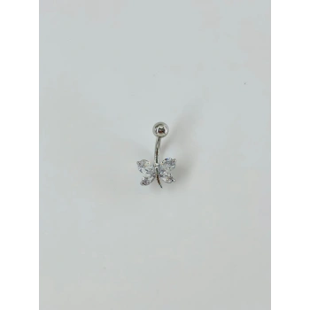 Kelebek Detaylı Göbek Piercing - Pg0043