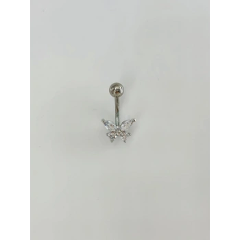 Kelebek Detaylı Göbek Piercing - Pg0122
