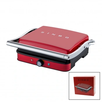 KIRMIZI IZGARA VE TOST MAKİNESİ AYARLANABİLİR ISI 180 DERECE AÇILABİLİR ÜST GÖVDE SSM-2571 (5324)