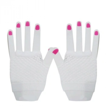 Kısa Beyaz Parmaksız File Eldiven