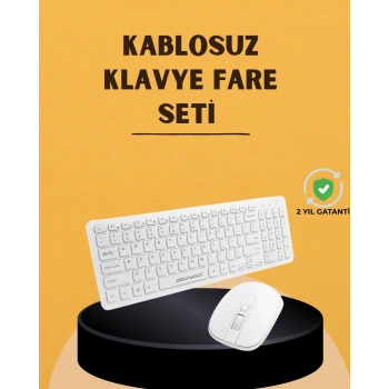 Klavye Mouse Seti Sessiz Kablosuz Türkçe Tv  Pc Uyumlu