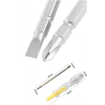 Kontrol Kalemi Çift Başlıklı Şeffaf Elektrik Testi Değişken Uçlu