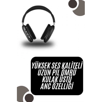 Kulak Üstü Kablosuz Bluetooth Kulaklık Yumuşak Süngerli SD Kart Girişli