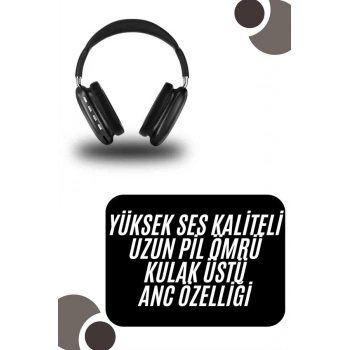 Kulak Üstü Kablosuz Bluetooth Kulaklık Yumuşak Süngerli SD Kart Girişli