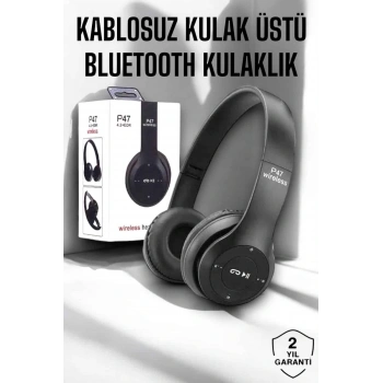 Kulak Üstü Tf Kart Ve Aux Destekli Ergonomik Bluetooth Kulaklık