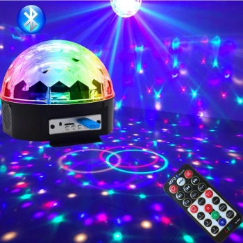 Küre Disko Topu Müzik Çalar Renkli Lazer Işıklı Bluetooth (5324)