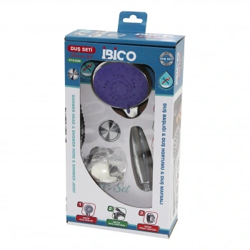 KUTULU AMBALAJ 3İN1 DUŞ SETİ  FONKSİYONLU KROM DUŞ BAŞLIK - METAL DUŞ HORTUM - MAFSAL=ASKI VİDALI (5324)