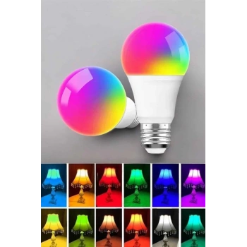 Led Ampul Enerji Dostu RGB Işıklı 100W Led Işık